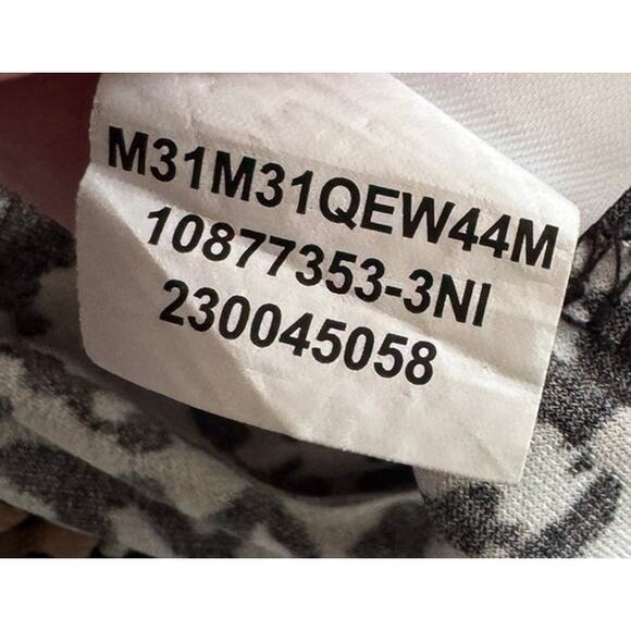 Nine West Womens Large Blouse Polyester Cheetah Print Brown White Black - Picture 7 of 9